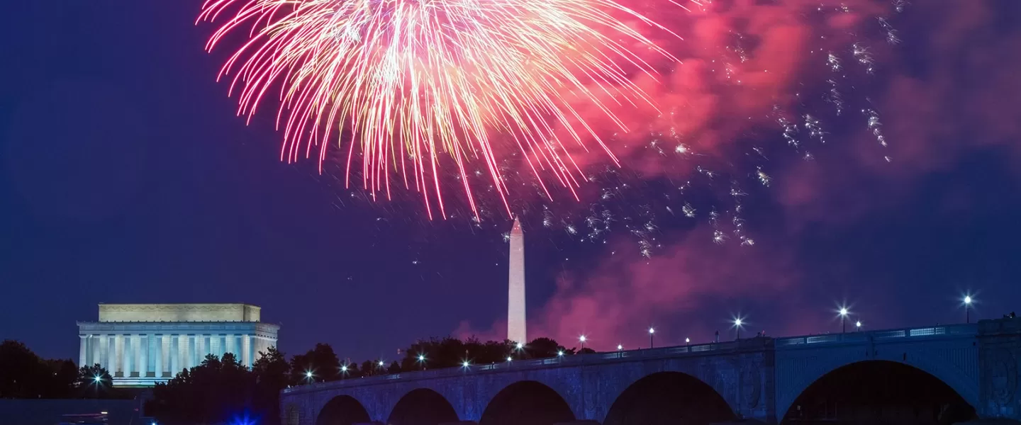 Feuerwerk am 4. Juli über DC