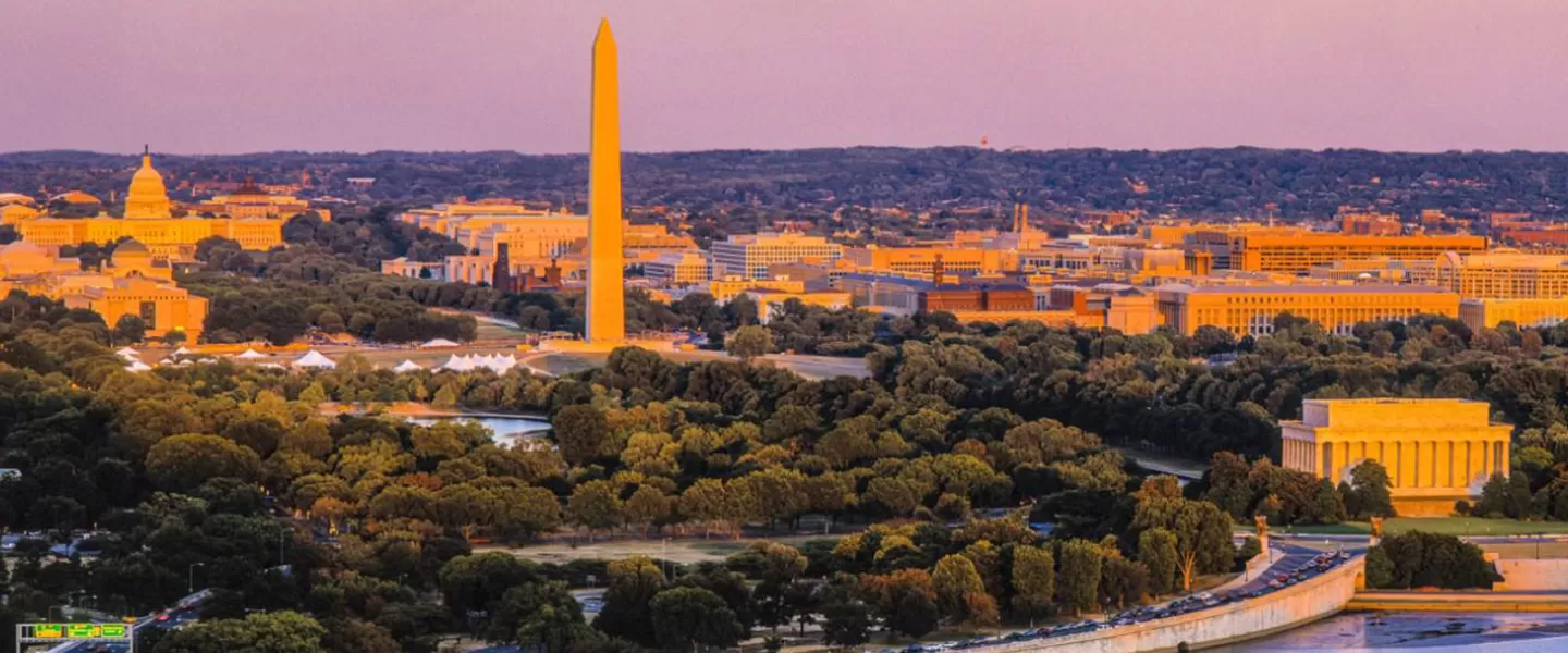National Mall during golden hour