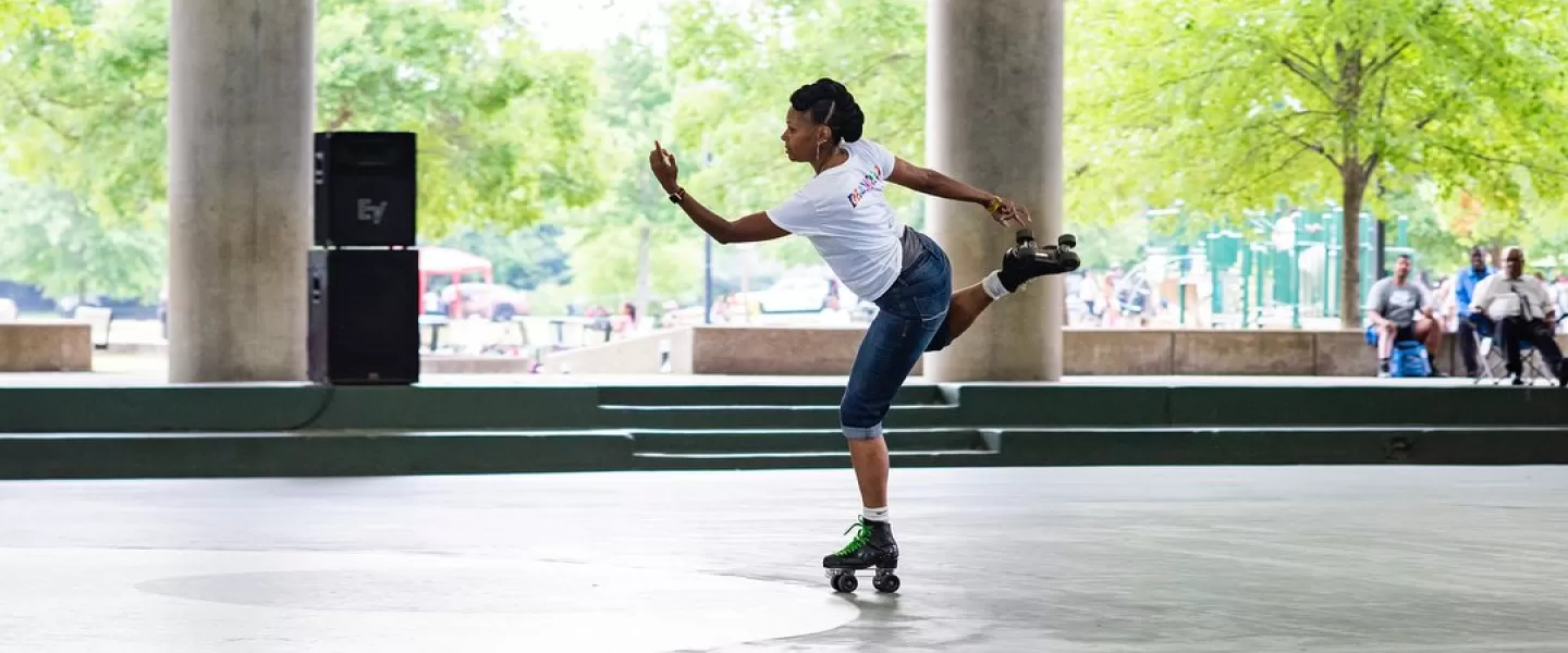 patineur à roulettes du parc d'Anacostia