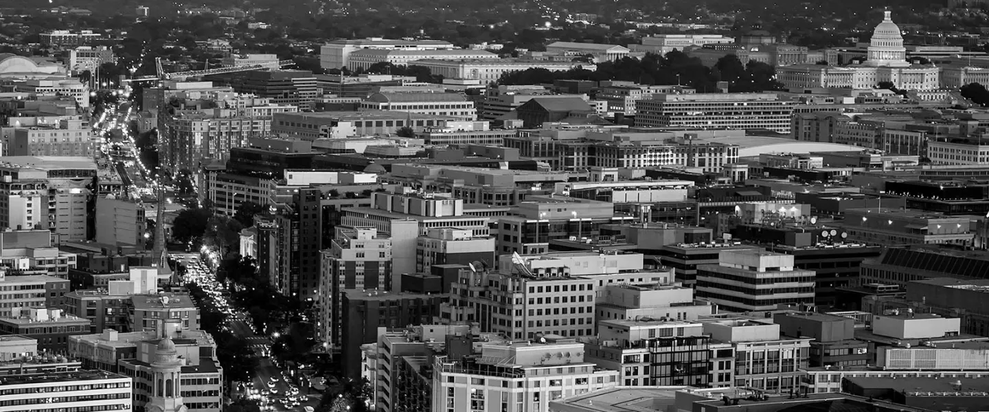 Aerial shot of Washington, DC | DC Cool