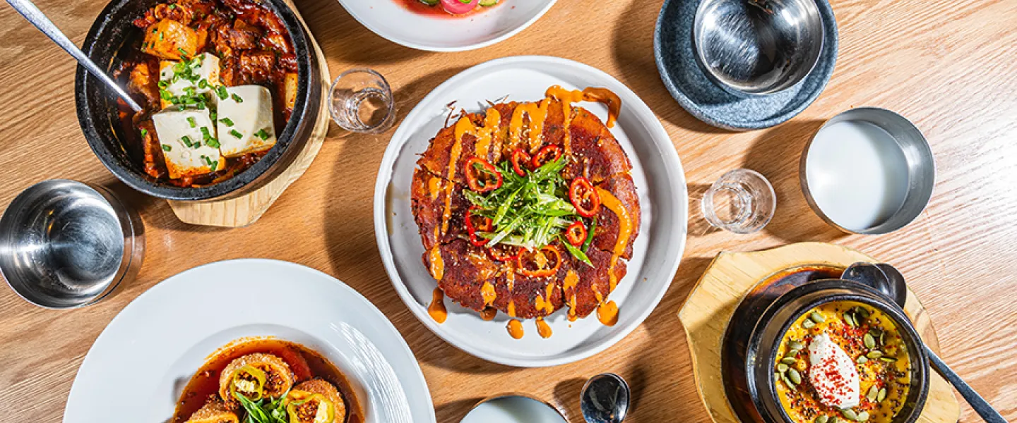 Food spread from Anju restaurant 