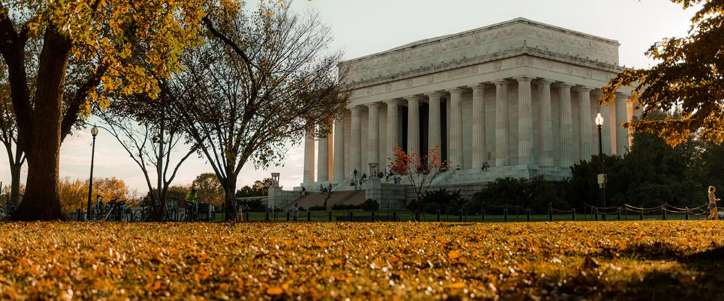 Monumento a Lincoln durante el otoño