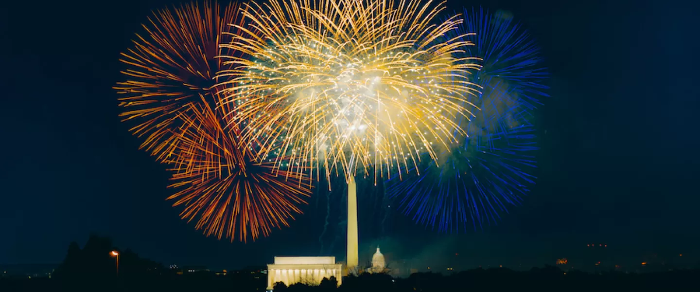 Fire works over the National Mall