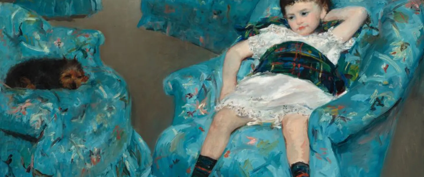 'Little Girl in a Blue Armchair' by Mary Cassatt at the National Gallery of Art