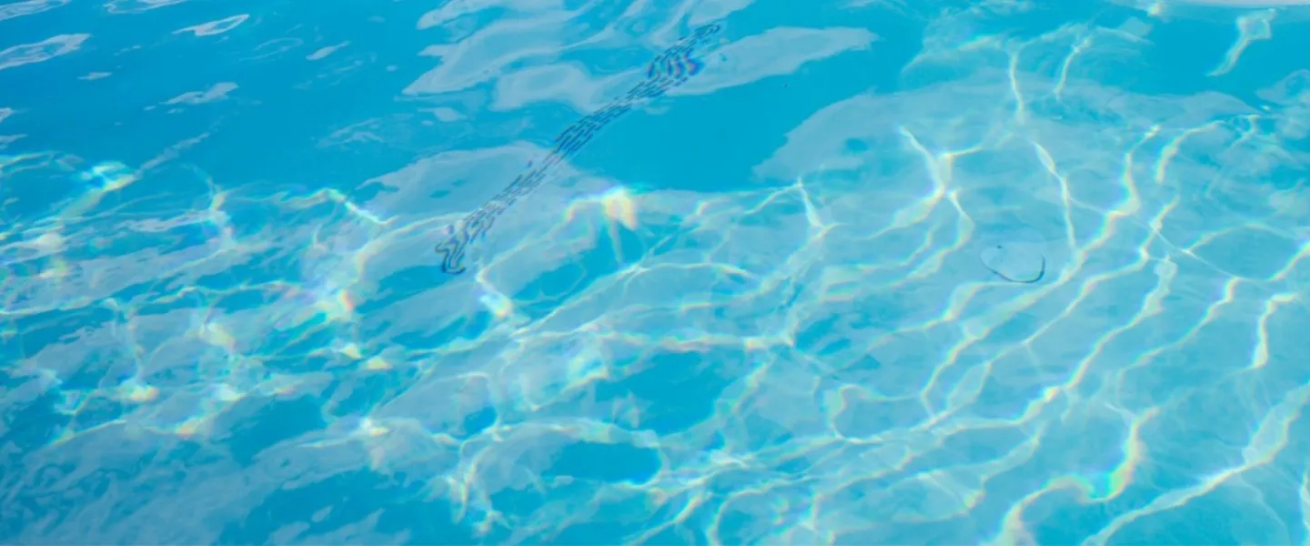close-up of pool water