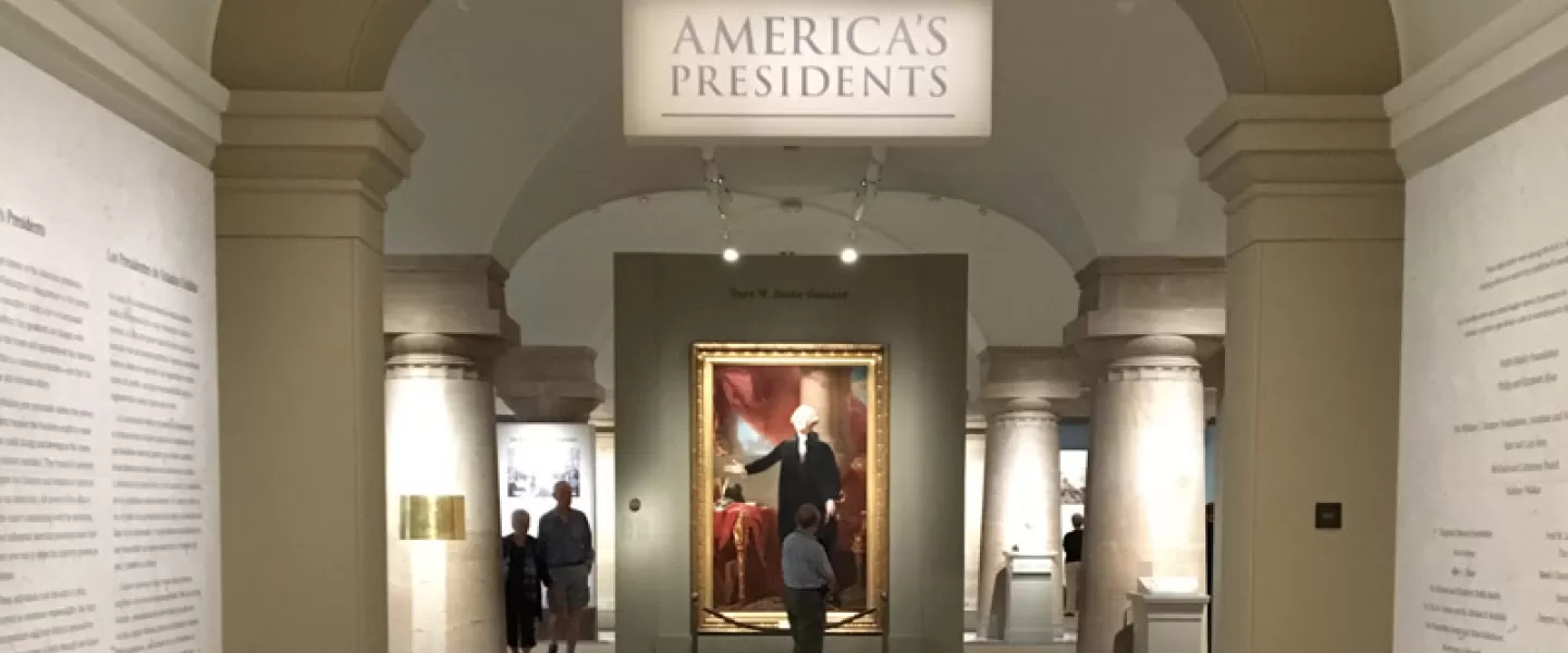 Ausstellung des America's Presidents Museum in der Smithsonian National Portrait Gallery - Free Museum in Washington, DC