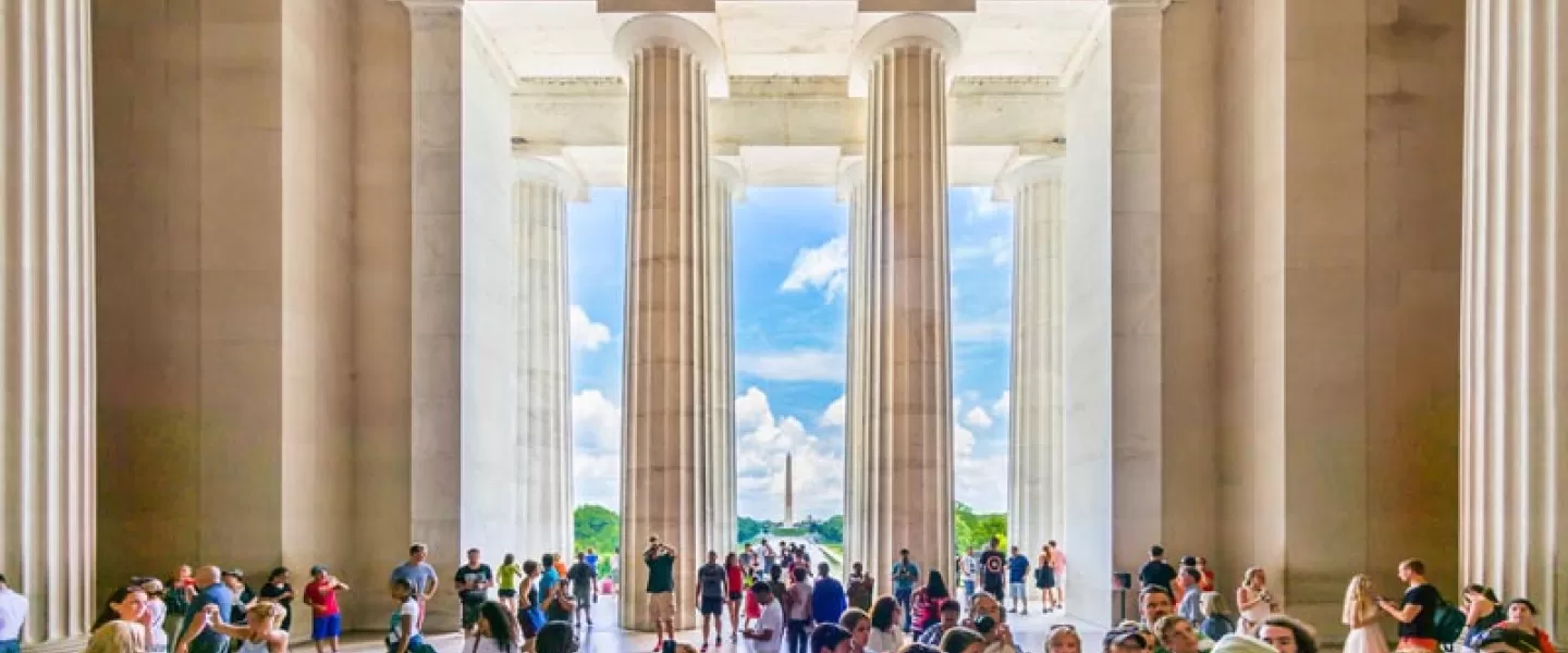Visitors at the Lincoln Memorial - Free Things to Do in Washington, DC