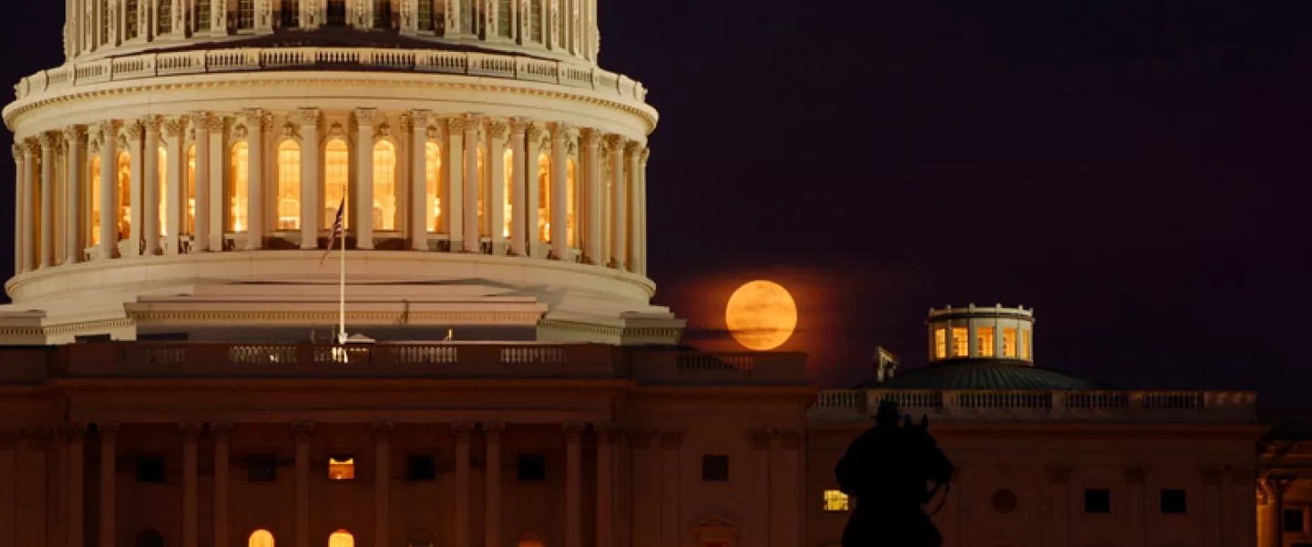 U.S. Capitol - Full Moon - Washington, DC