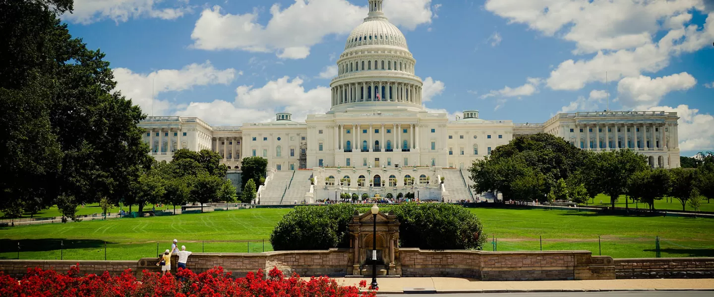 The US Capitol Building on a Clear Summer Day