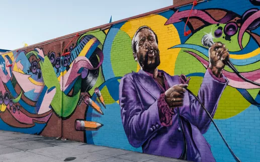 Mural de Marvin Gaye por Aniekan Udofia