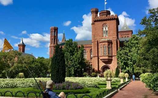 Smithsonian Castle in der National Mall - Freies Museum in Washington, DC