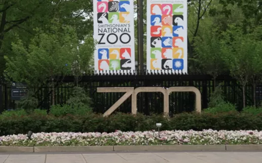 Zoo-Schild im Woodley Park