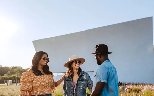 Friends outside of The Reach
