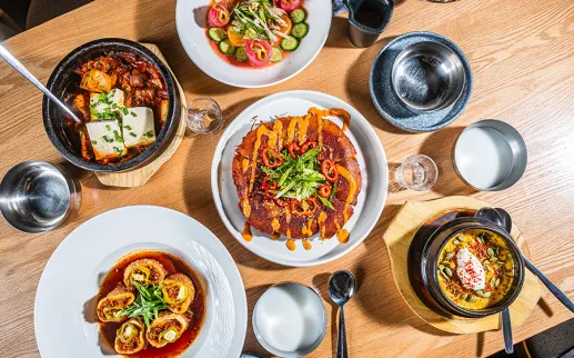 Food spread from Anju restaurant 
