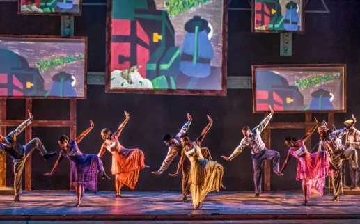 Photo from stage production of 'The Migration: Reflections on Jacob Lawrence' 
