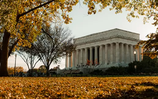가을의 링컨 기념관