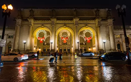 Union Station during holidays
