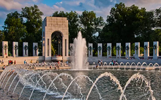 WWII Memorial during Summer
