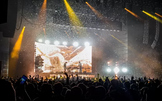 L'inno durante un concerto