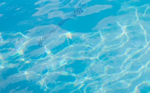 close-up of pool water