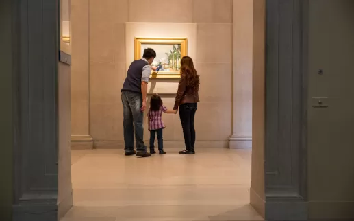 Familie in den Smithsonian Freer|Sackler Galleries in der National Mall - Kostenlose Museen in Washington, DC