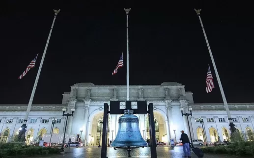 @hio - American Legion Freedom Bell na Union Station em Washington, DC