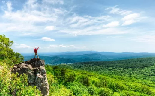 Wanderer im Shenandoah Park in Virginia - Tagesausflugsabenteuer ab Washington, DC