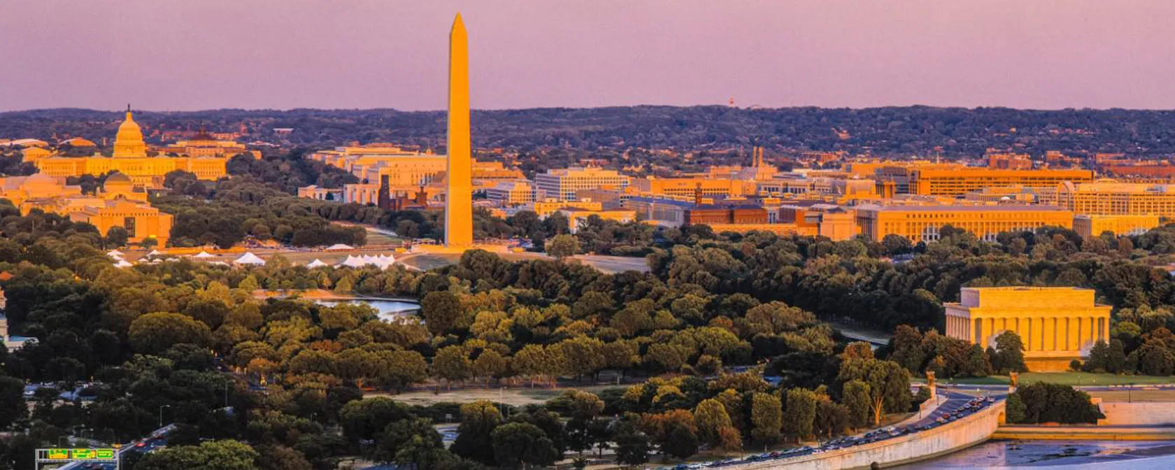 National Mall during golden hour