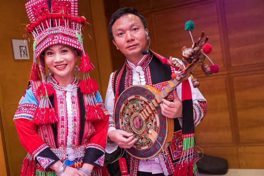 A couple in traditional dress