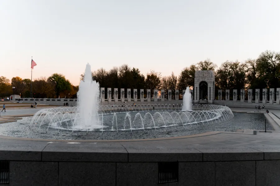 Shot of the World War II Memorial 