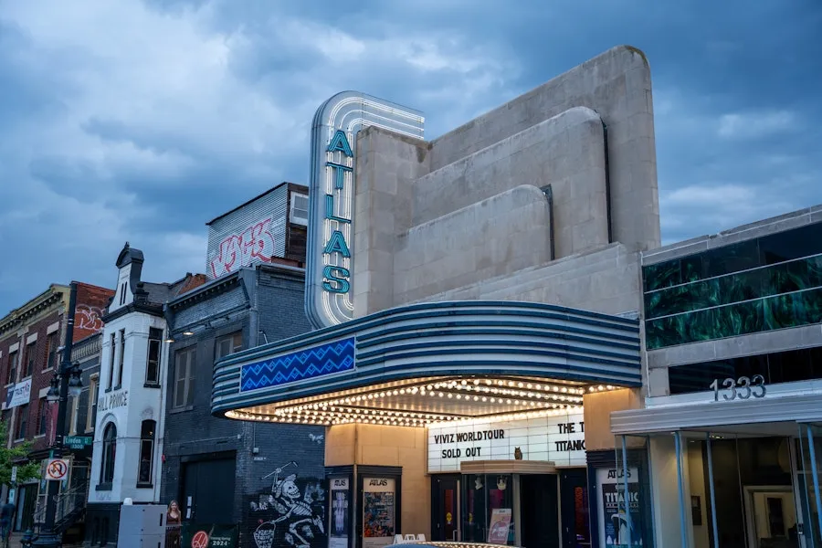 Exterior shot of Atlas Performing Arts Center in DC. 