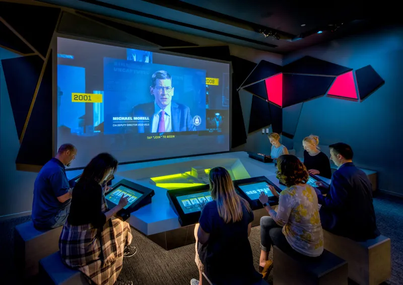 Visitors in the Decision Room at the new International Spy Museum - Museums and attractions in Washington, DC