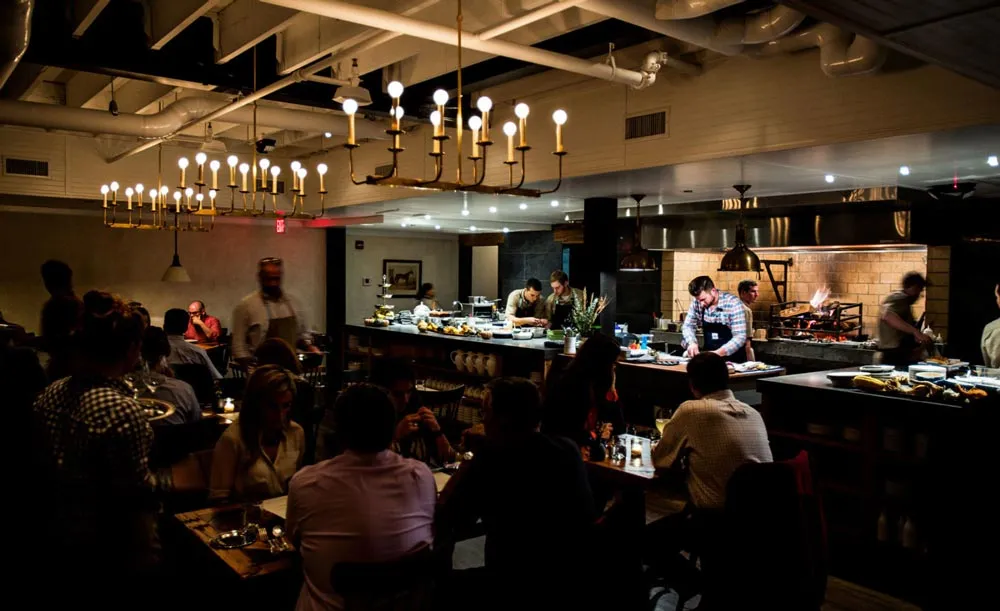 Dinner service at The Dabney in Shaw - Michelin-starred, romantic restaurant in Washington, DC