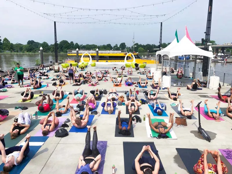 @amandaeisner - Free summer yoga classes at The Wharf on the Southwest Waterfront - Free things to do in Washington, DC