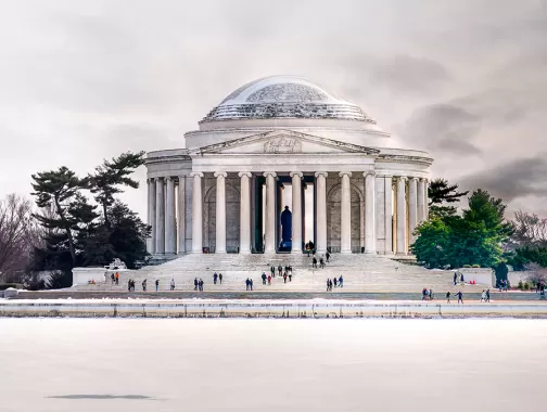 Jefferson Memorial en hiver