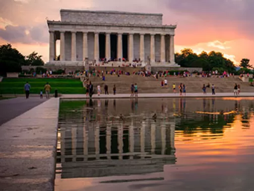 Lincoln Memorial durante o verão