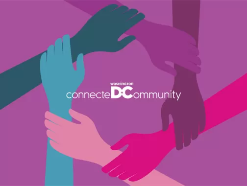 Washington DC Connected Community Logo — interlocking hands