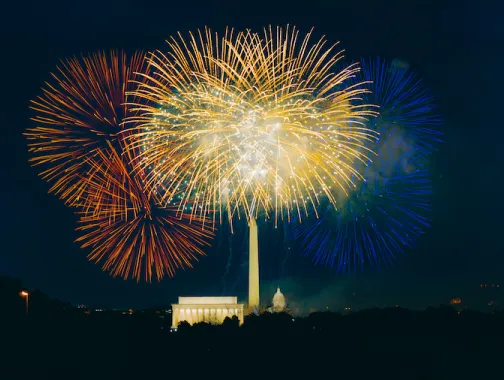 Fire works over the National Mall