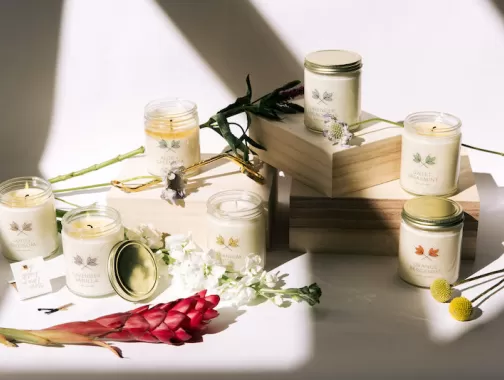 Świece z lokalnego sklepu DC Handmade Habitat