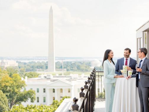 Reunión al aire libre en Top of the Hay en The Hay-Adams Hotel: excelentes lugares para reuniones al aire libre en Washington, DC