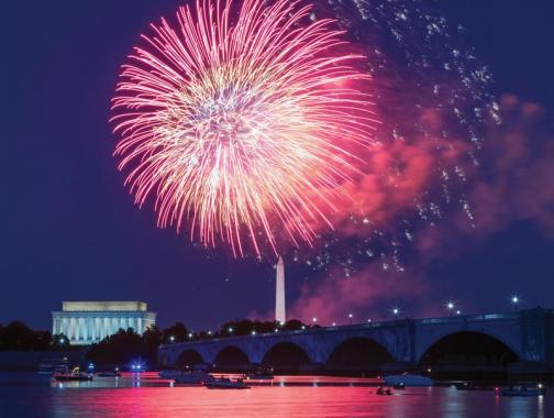 The best boating and on the water experiences in and around Washington, DC - Fourth of July fireworks over the Potomac River and National Mall