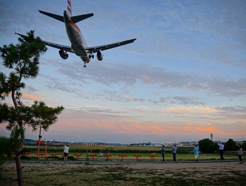 @trbaba - View from Gravelly Point - Plane Landing at Ronald Reagan National Airport