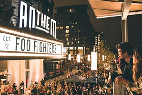 Anthem marquee sign at The Wharf