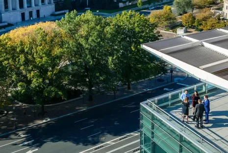 Connected Meetings — Rooftop of Newseum mit Bäumen — Nachhaltigkeit