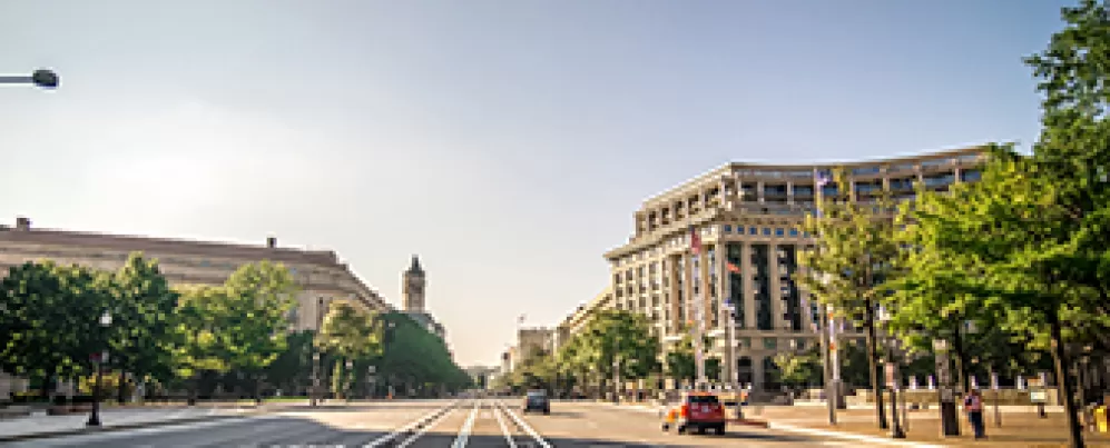 DC 市中心的街景
