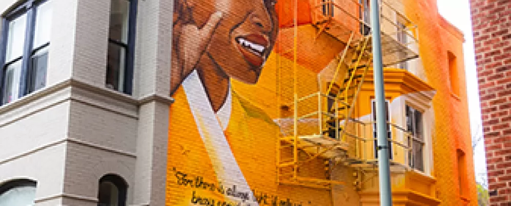 Amanda Gorman Mural em DC