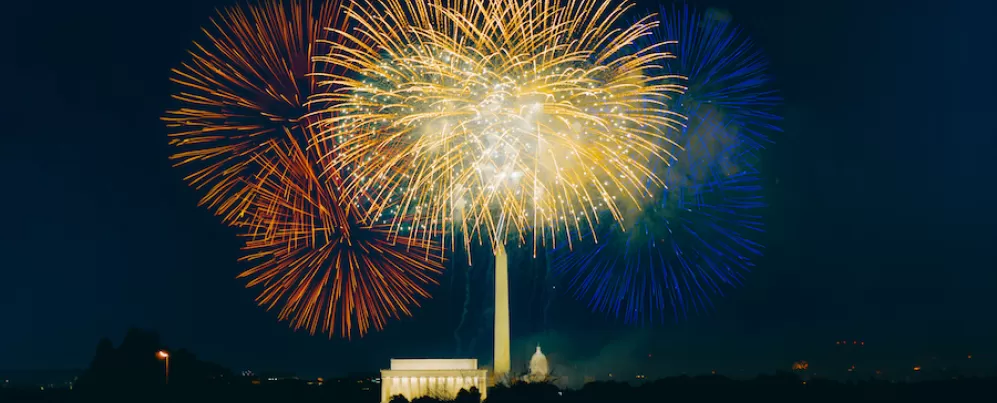 Fire works over the National Mall