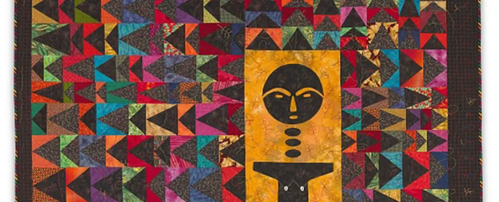 Piece of Quilt from We Gather at the Edge: Contemporary Quilts by Black Women Artists
