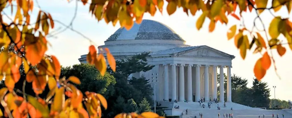@la_hoverman_dc - Fall foliage on the National Mall's Tidal Basin - Free outdoor fall activities in Washington, DC