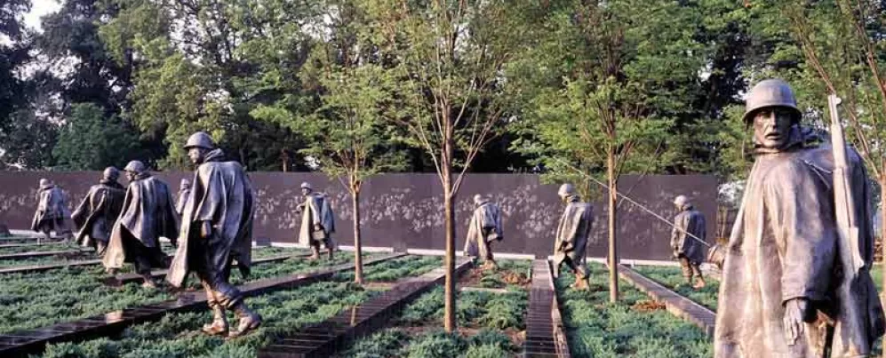 El Monumento a los Veteranos de la Guerra de Corea en el National Mall - Monumentos y memoriales en Washington, DC